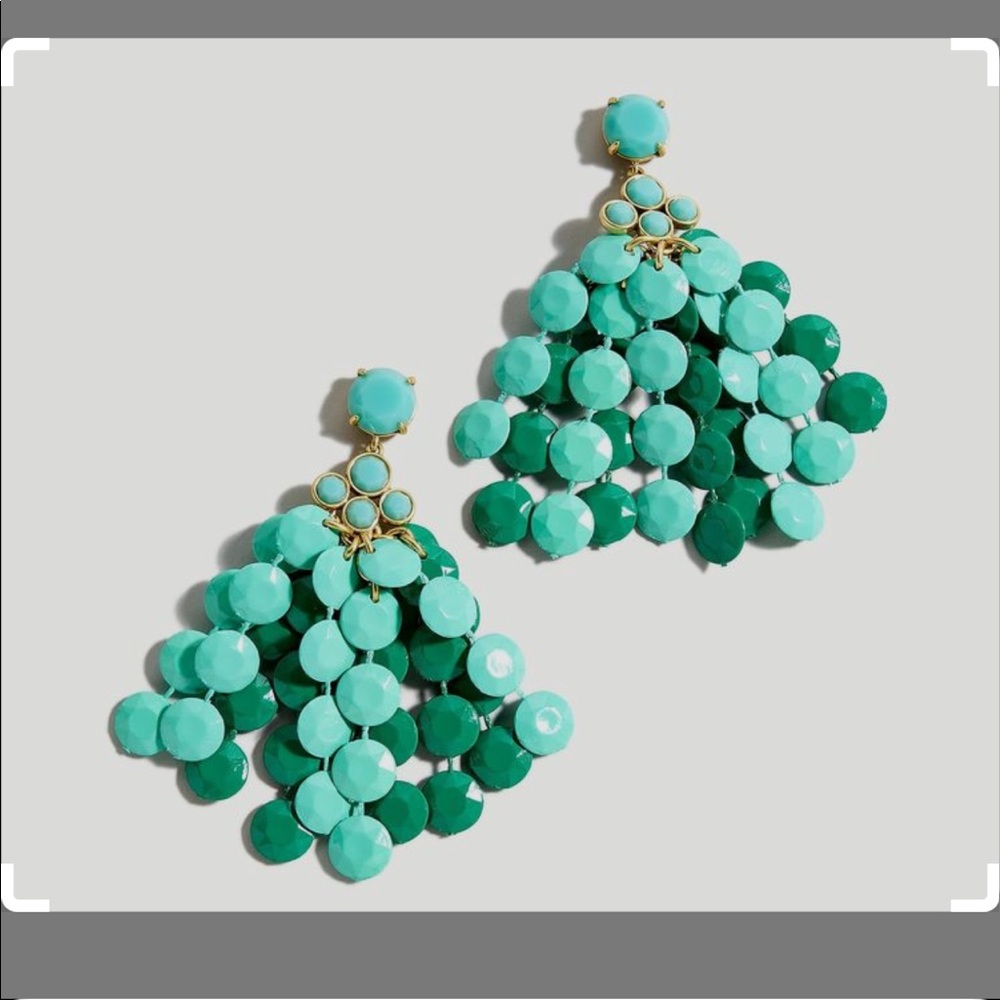 Jcrew Waterfall Bead Statement Earrings